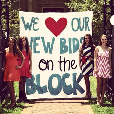 We Love Our New Bids On The Block With Images Sorority Bid Day