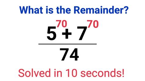 How To Find Remainder Of A Number With Power Fastandeasymaths Math