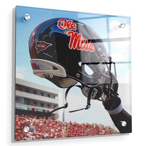 Ole Miss Rebels - Ole Miss Helmet Held High - College Wall Art