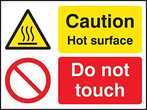 X Caution Hot Surface Self Adhesive Stickers X Mm Amazon Co Uk