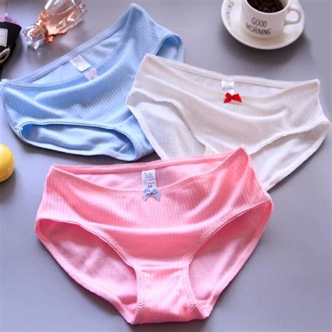 Breathable Cotton Underwear Non Trace Briefs Sexy String Thong Bragas