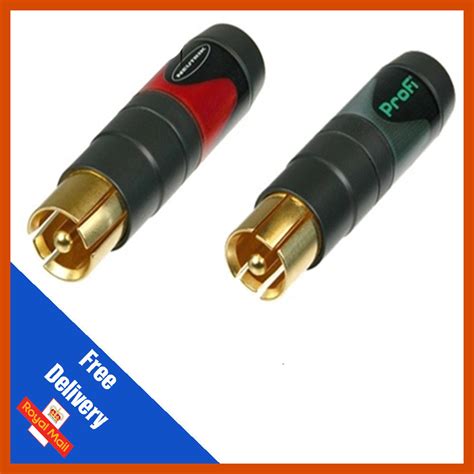 Neutrik Nf C B Pair Profi Professional Phono Rca Plugs Gold Plated