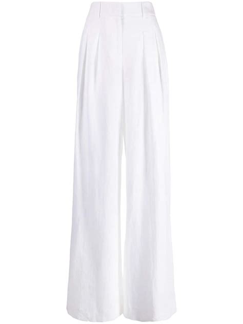 Michael Kors Collection Wide Leg Pleated Trousers Farfetch