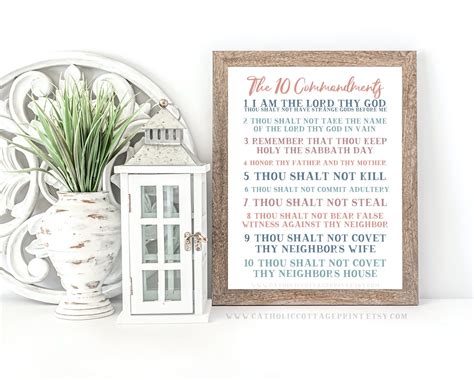 10 Commandments Printable - Catholic Homeschool or Teacher - Digital Download