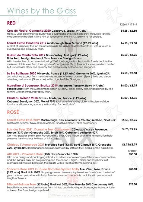 Menu at Anchor at Walberswick pub & bar, Walberswick