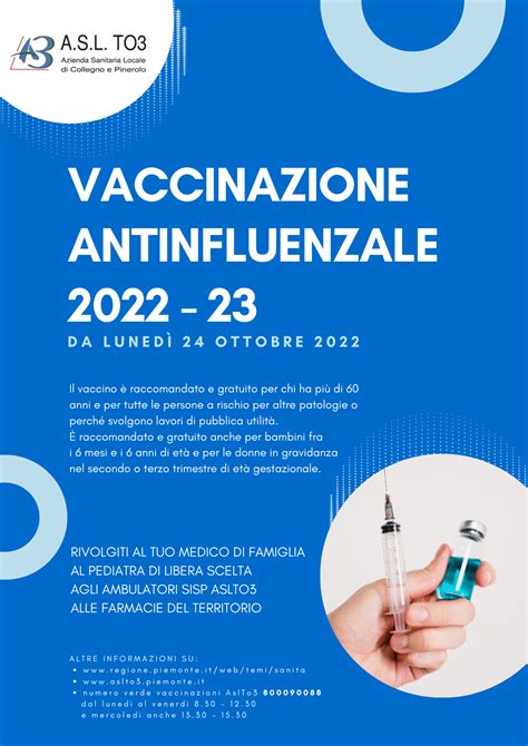 Al Via La Campagna Di Vaccinazione Antinfluenzale Dell Asl To