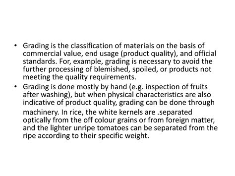 Cleaning Grading Of Grains Ppt