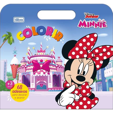 Folhas P Colorir Maleta Adesivos Minnie Tilibra Shopee Brasil