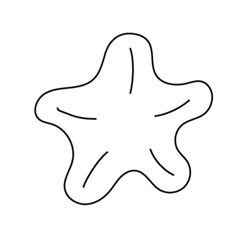 Contorno de estrella de mar vector icono aislado concepto el día