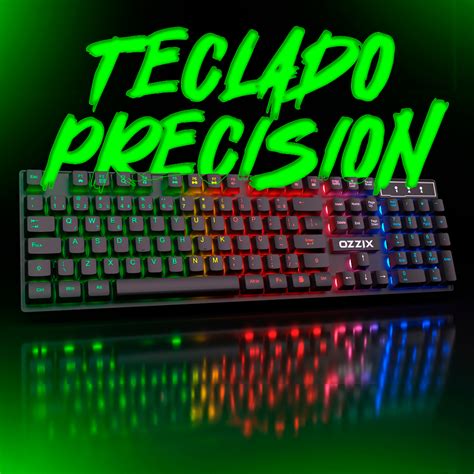 Teclado Gamer RGB Precision Semi Mecânico Antighosting Multimídia ABNT2