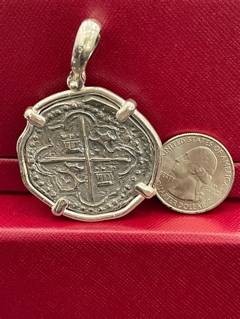 Solid Atocha Shipwreck Treasure Mel Fisher Silver Coin Pendant Etsy