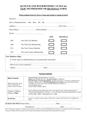 Fillable Online Memebership Form 2020 To 21 New And Renewing Fax Email