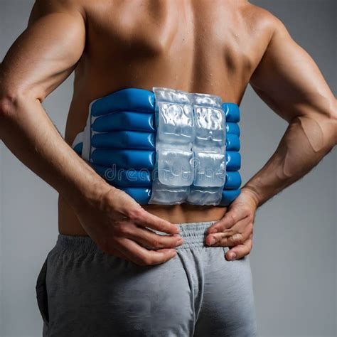 Hot And Cold Therapy Packs Applied For Back Pain Relief And Recovery Stock Photo Image Of