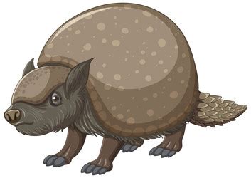 Glyptodon extinct mammal Royalty Free Vector Image