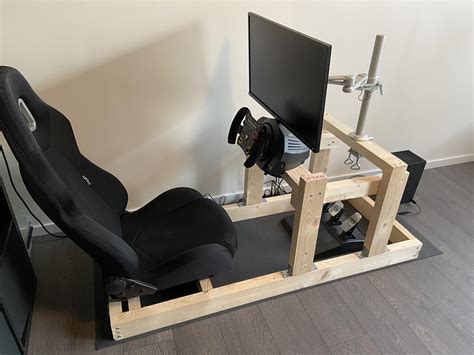 Started With A Tmx On A Desk Now Happy With My Wooden Sim Rig Added