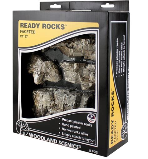 Woodland Scenics WC1137 Faceted Ready Rocks Rainbow Railways