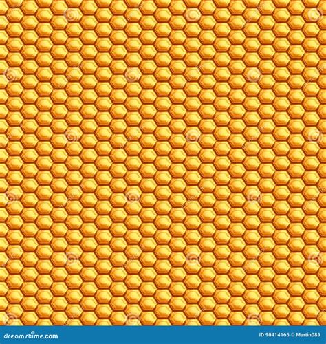 Seamless Honeycomb Pattern Vector Illustration Cartoondealer