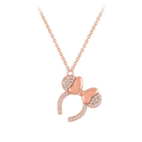 Minnie Mouse Ears Headband Necklace By Rebecca Hook Rose Gold Has Hit