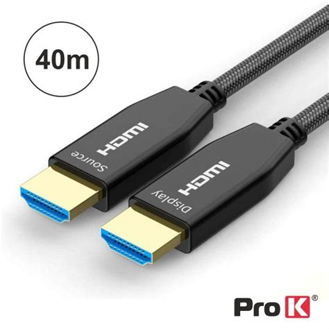 Cabo Hdmi Fibra Óptica Dourado Macho Macho 2 0 4K 40M