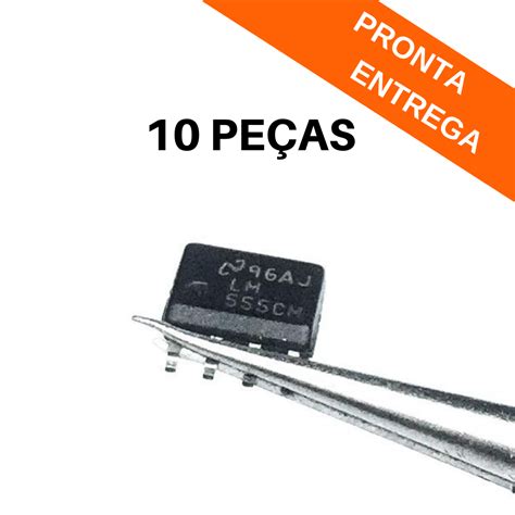 Kit 10 peças Circuito Integrado LM555CM SMD SOIC 8 SOIC 8 Achei