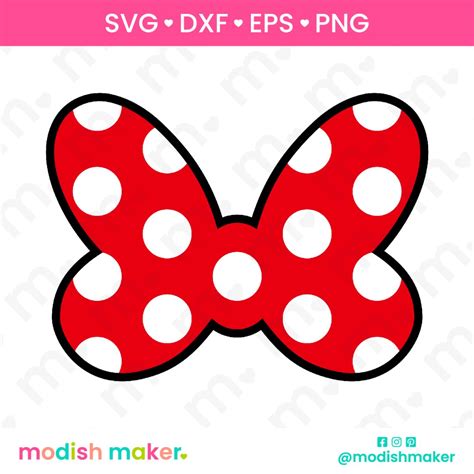 Red Polka Dot Bow Svg The Modish Maker