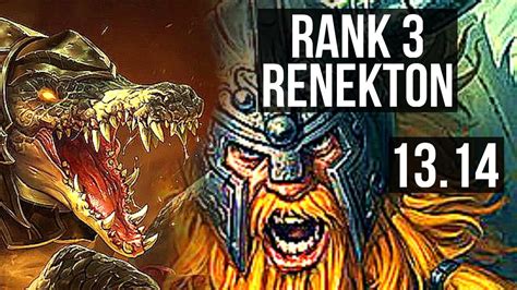 RENEKTON Vs OLAF TOP Rank 3 Renekton Rank 8 2 2M Mastery 900