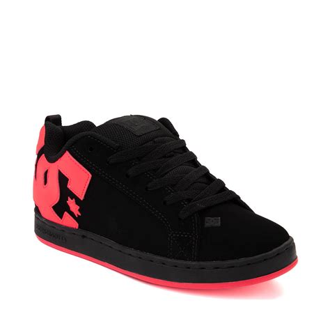 Womens DC Court Graffik Skate Shoe Black Hot Pink Journeys