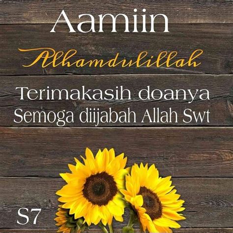 Aamiin Alhamdulillah Bunga Cantik Selamat Pagi Seni Kaligrafi