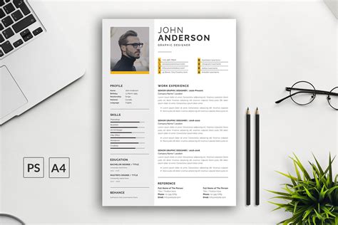 Modern Resume Template Design Cuts