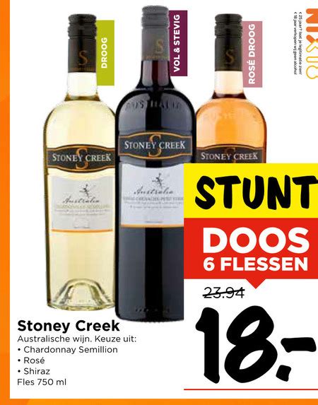 Stoney Creek Witte Wijn Rode Wijn Folder Aanbieding Bij Vomar Details