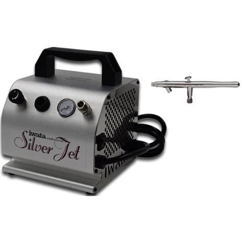 Iwata Medea Silver Jet Air Compressor With Airbrush Gun Four Seasons