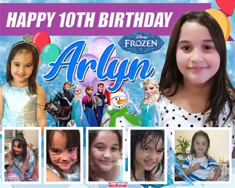 4x5 Happy 10th Bday Arlyn Frozen Elsa Theme