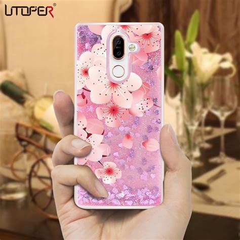 Wish Cute Liquid Pink Glitter Case For Nokia 6 Case Silicon Cover