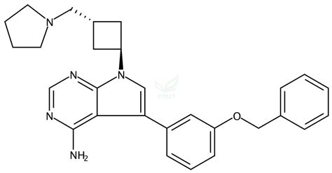 5 3 苄氧基苯基 7 反式 3 吡咯烷 1 基 甲基 环丁基 7H 吡咯并 2 3 D 嘧啶 4 胺 NVP ADW 742 475488