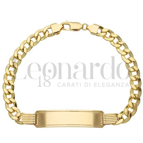 Bracciali Bracciale Con Targa Da Uomo In Oro 18 Carati Modello