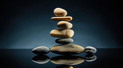 Premium Ai Image Balanced Stones A Gravitydefying Sculpture Of