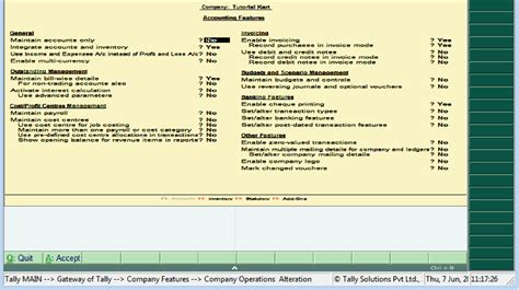 Accounting Features in Tally ERP 9 - javatpoint