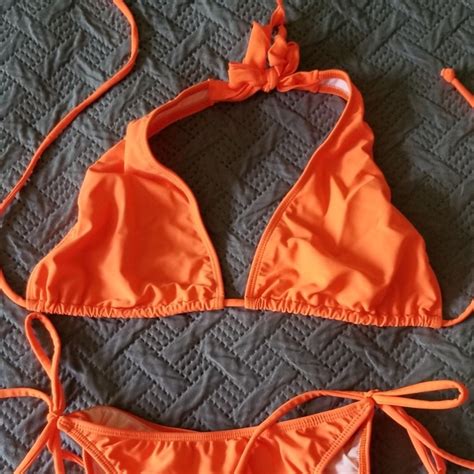 Unknown Swim Bright Orange String Bikini Poshmark