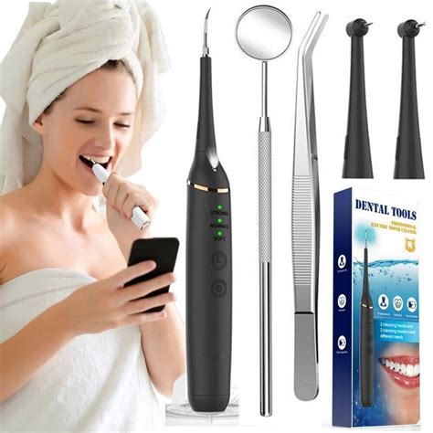 Electric Ultrasonic Dental Scaler Tooth Cleaner Calculus Remover Teeth