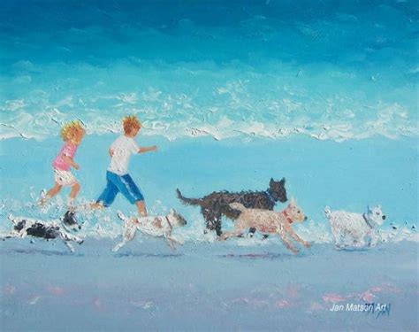 Beach Paintings Child And Dog And Dog Beach On Pinterest