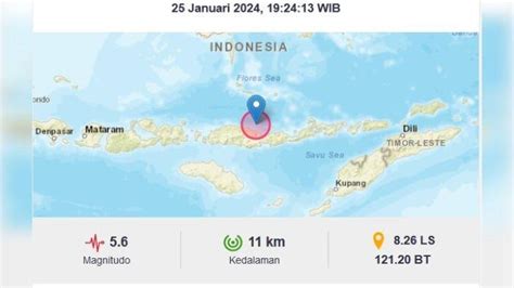 Update Gempa Bumi Di Nagekeo Ntt Bmkg Sebutkan Daerah Daerah Yang