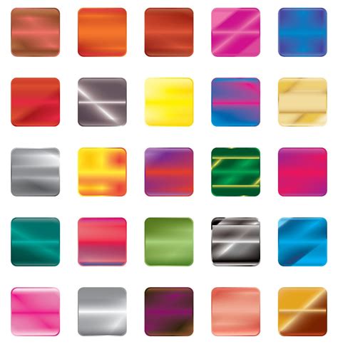 Set of gradient button icons for your design. 10795362 Vector Art at ...