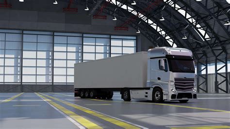 3D contemporary trailer parked in spacious garage 26789767 Stock Video