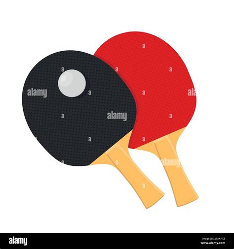 Two Rackets For Playing Table Tennis Or Ping Pong Vector Isolated On