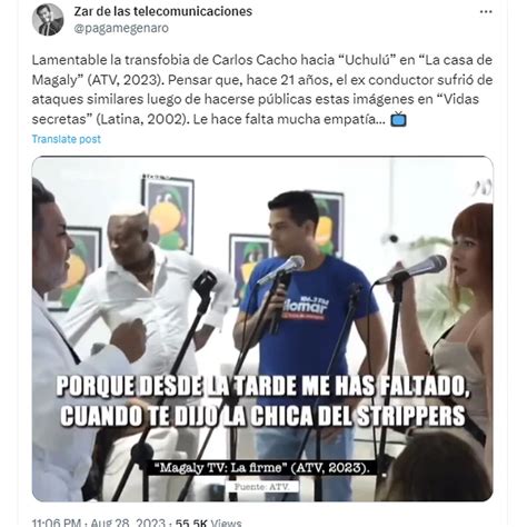 Carlos Cacho Es Criticado En Twitter Por Cuestionar A ‘la Uchulú Infobae