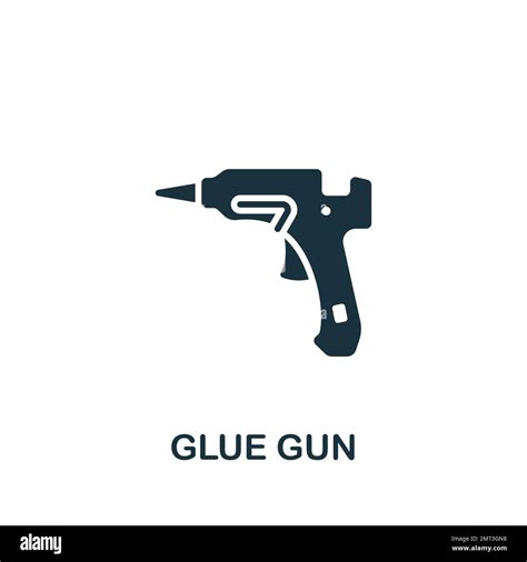 Glue Gun Icon Monochrome Simple Sign From Construction Instruments