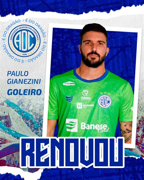 Confiança renova o goleiro Paulo Gianezini Associação Desportiva