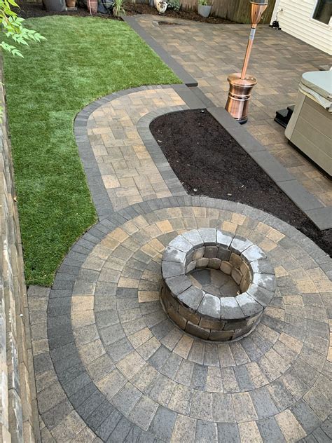 Firepit And Walkway Andres Landscape Landscaping Design