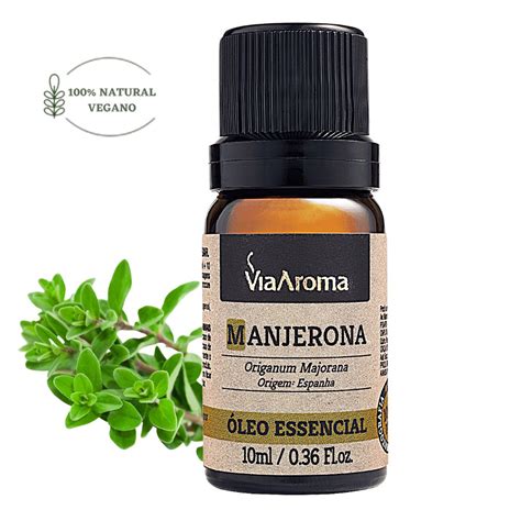 Óleo Essencial de Manjerona 10ml Via Aroma Totus Tuus Cosméticos