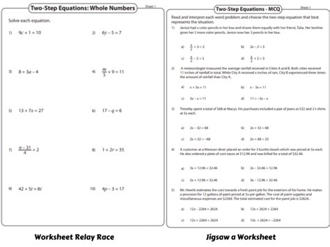 Grade Two Step Equations B PDF 48 OFF Micoope Gt